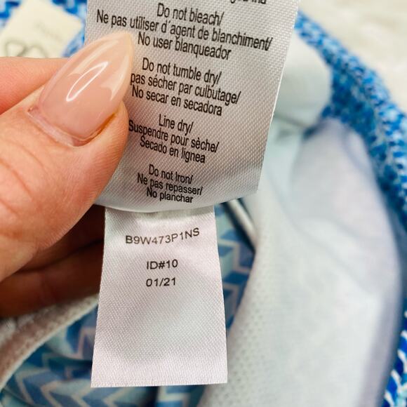 Psycho Bunny Men's Swim Trunks Size 6XL Blue Chevron Dry Pocket NWT - Picture 9 of 16